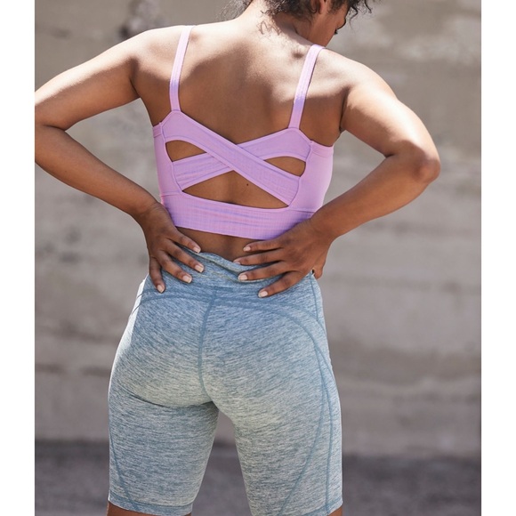 Free People movement NEW Good Karma Scoop Neck Bra Wisteria New XS/S purple